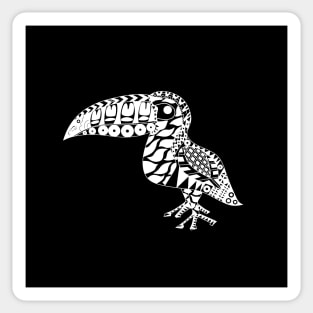 toucan in black landscape ecopop Sticker